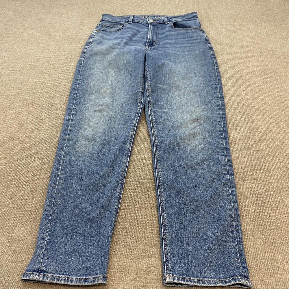 American Eagle Outfitters Mom Jeans Womens 6 Blue Wash High Rise Stretch Denim